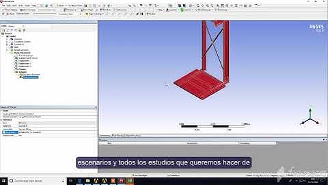 Lanzamiento automático de cálculo estructural de un chasis de ascensor con ANSYS