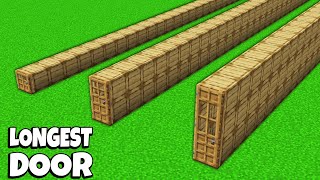 I found a LONGEST DOOR in Minecraft ! What's INSIDE the CURSED DOOR ?