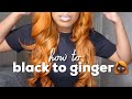 HOW I GOT MY HAIR FROM BLACK TO GINGER + STYLING| AFRICAN MALL HAIR