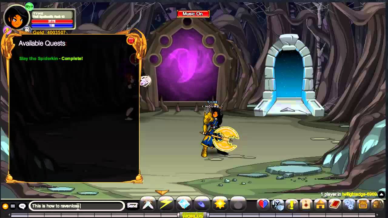 AQWorlds How to get Ravenloss Rank 10 in 5 seconds