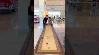 Shuffle Board Challenge In Public!