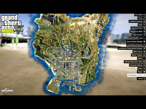 How to install Satellite View Map with colorful Blips (GTA 5 MODS) 2022