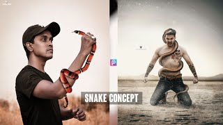 PicsArt Snake Concept Photo Manipulation Tutorial - Creative Photo Editing In PicsArt - Tech Art screenshot 2