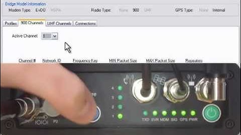 Programming 900MHz channels on the RTK Bridge C