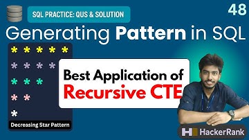 48) Draw the Triangle 1 | Hackerrank sql questions | SQL | sql tutorial | sql full course