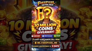 10 Million coins giveaway FakePixel Skyblock #skyblock #minecraft