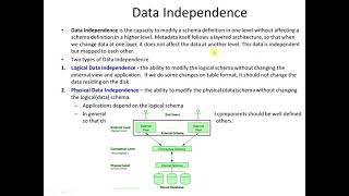 DBMS-Instances,schemas and  Data Independence -LEC 6