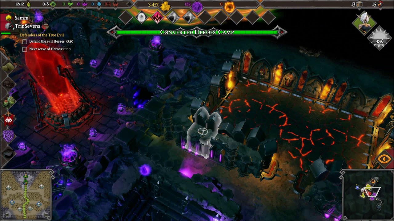 Dungeons 3 - Multiplayer - Level 3 Defenders Of The True Evil (Diabolical Co-op) Gameplay