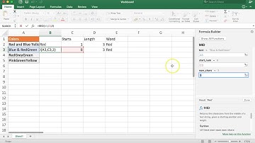 How to use mid function dynamically in Excel 2018