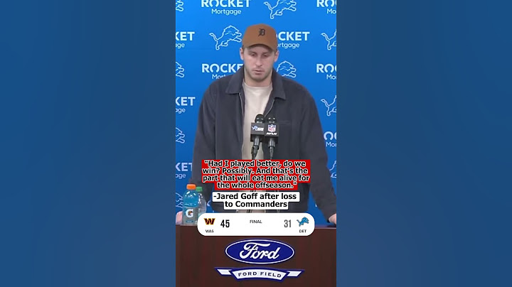 Goff on upset loss vs. Commanders 😔 (via @detroitlionsnfl)