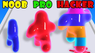 NOOB vs PRO vs HACKER - Blob Rush Slimy Runner 3D !! Gameplay Walkthrough (Android,iOS)
