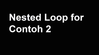 Contoh Nested for loop di matlab