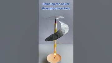 Spinning Foil Magic! 🔥🌀 #shorts #scienceexperiment  #ConvectionCurrents #diyscience #physicsfun