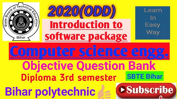 🔥ISP🔥।। question bank 2020(odd)।।computer science।।3rd sem।। diploma।।polytechnic।। SBTE Bihar।।CSE।