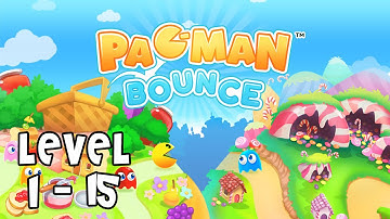 PAC-MAN Bounce - Puzzle Adventure - LEVEL 1-15 - iOS / Android Gameplay Video - PART 1