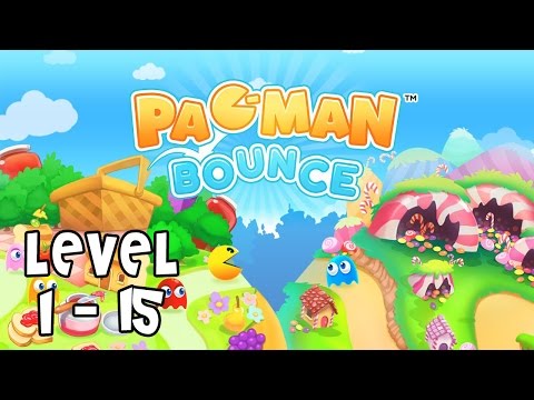 PAC-MAN Bounce - Puzzle Adventure - LEVEL 1-15 - iOS / Android Gameplay Video - PART 1