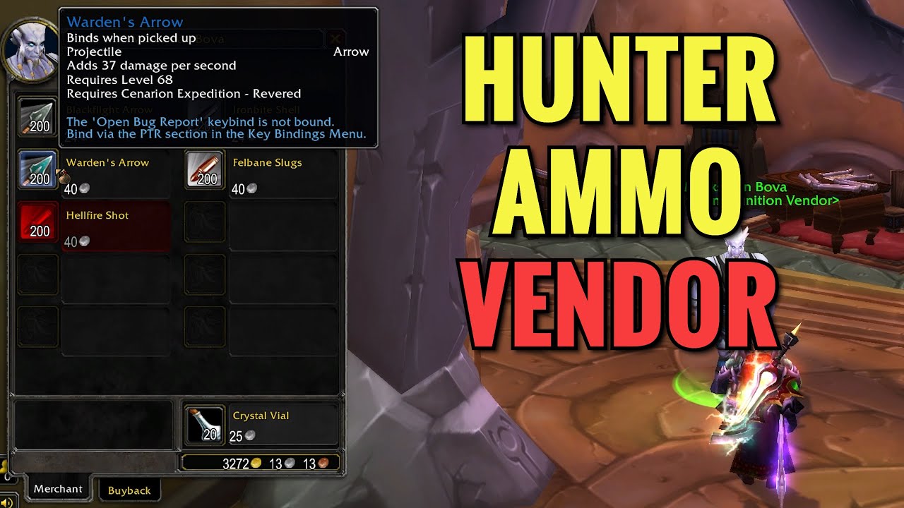 Shattrath Hunter Ammo Vendor (WoW TBC)