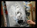 COURS DE PEINTURE: Le Voilier dans la tempête par Nelly LESTRADE (KNIFE PAINTING)