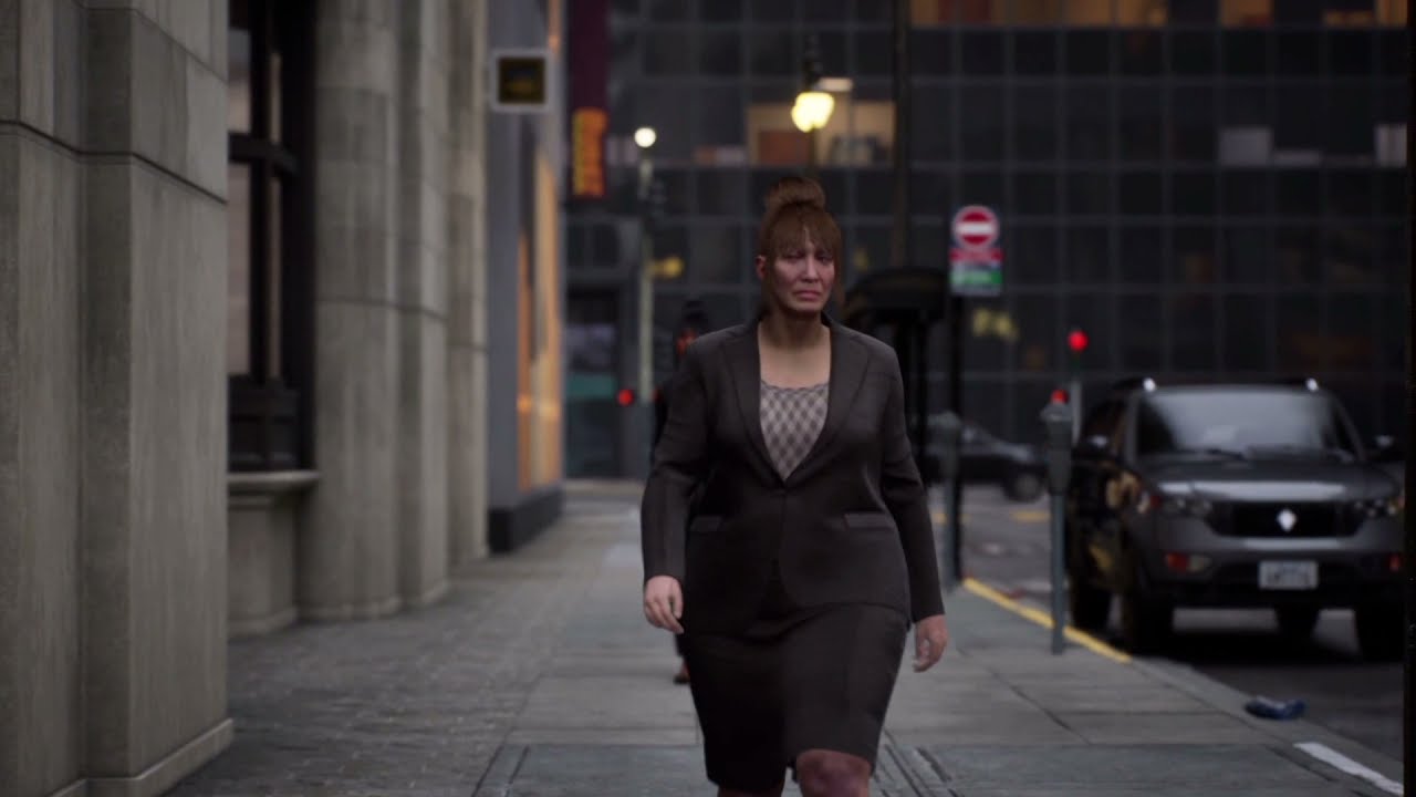 UE5 Sample City long render test shadow and path tracing and nanite in