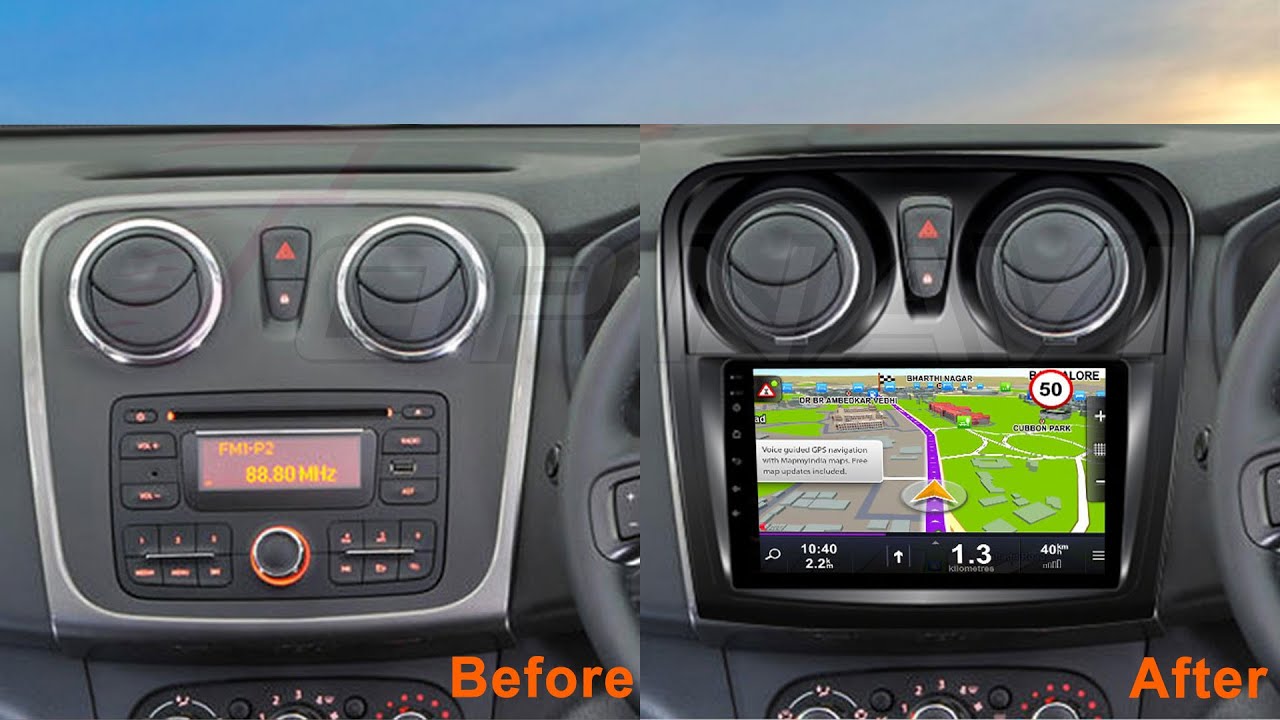 Autoradio GPS DACIA Sandero 2013 à 2020 Android 12 avec Carplay