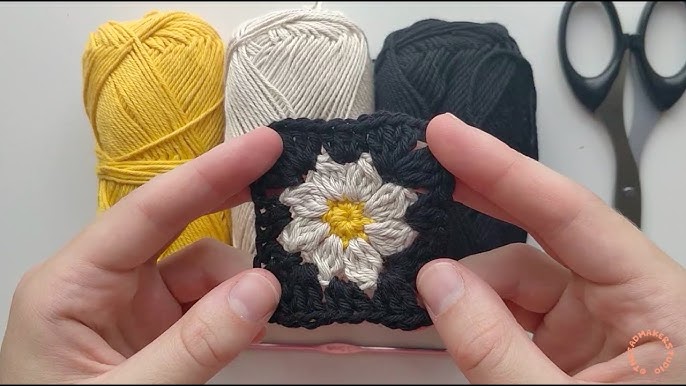 how to crochet a mini granny square — Potter & Bloom