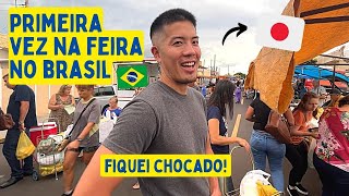 Japonês na feira do Brasil pela primeira vez