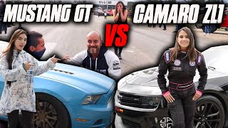 Mustang Camila VS Camaro ZL1 Kathe  Batalla de Mujeres!!