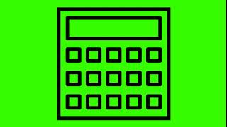 Animated Calculation Icon on Green Screen