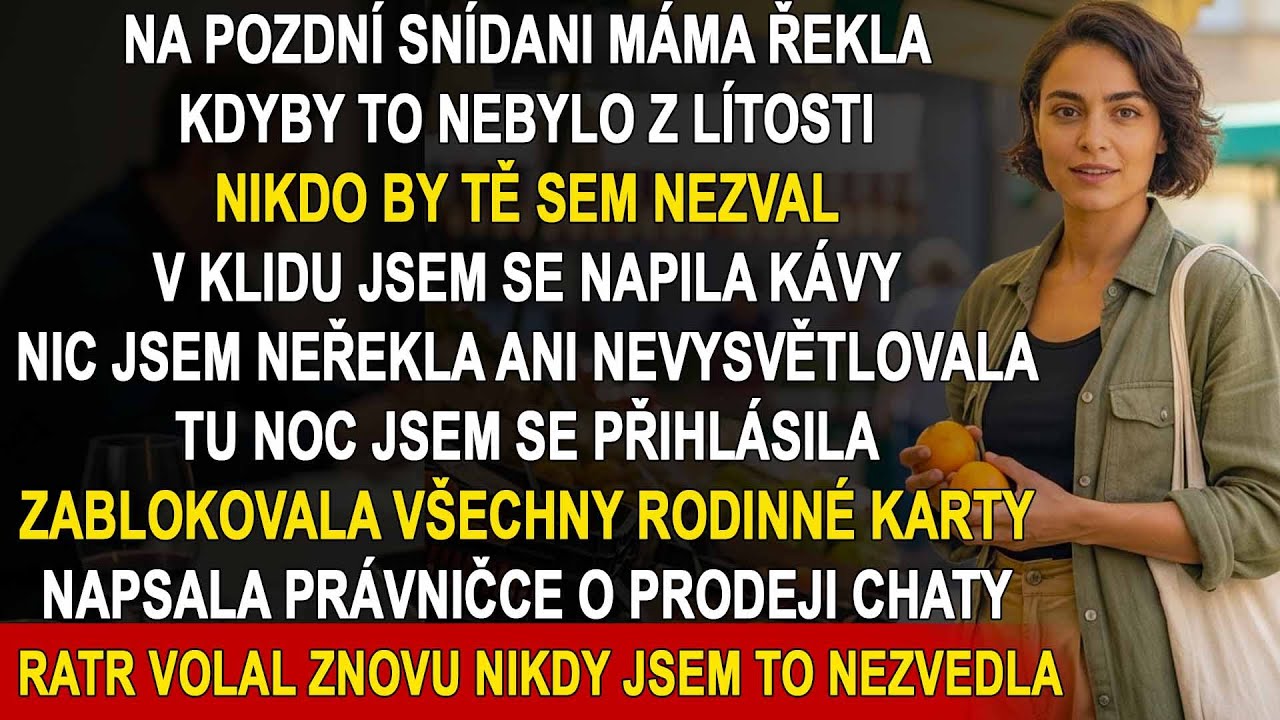 Moji rodiče se u snídaně ušklíbli: „Buď ráda, že tě bereme — lítost taky něco znamená.“ Pak jsem já…