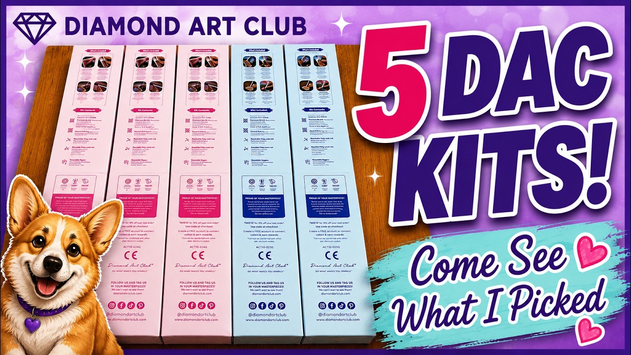 DAC Kits! | Diamond Art Club Unboxing | Come See What I Picked