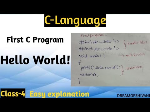 First C Program || Hello World Program in C ||C Language Tutorial||C Basics Concepts||DREAMOFSHIVANI