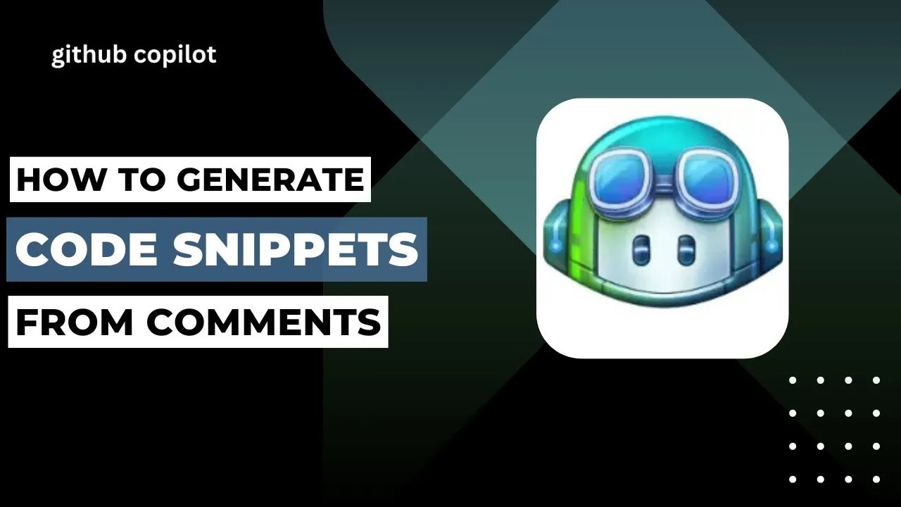 How To Generate Code Snippets From Comments In GitHub Copilot ! - YouTube