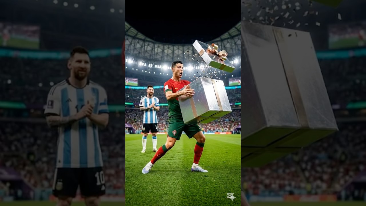 Ronaldo chose the BIG box… 😭 Messi chose SMART 😂⚽ 