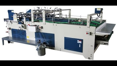 Semi automatic folder gluer three points four points lock bottom