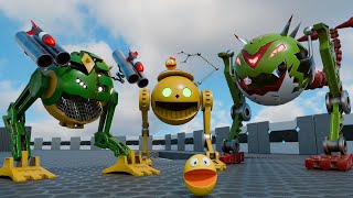 Pacman&#39;s Adventures Compilation - Combat Monster, Tailed Monster Robot vs Protector, Droid Protector