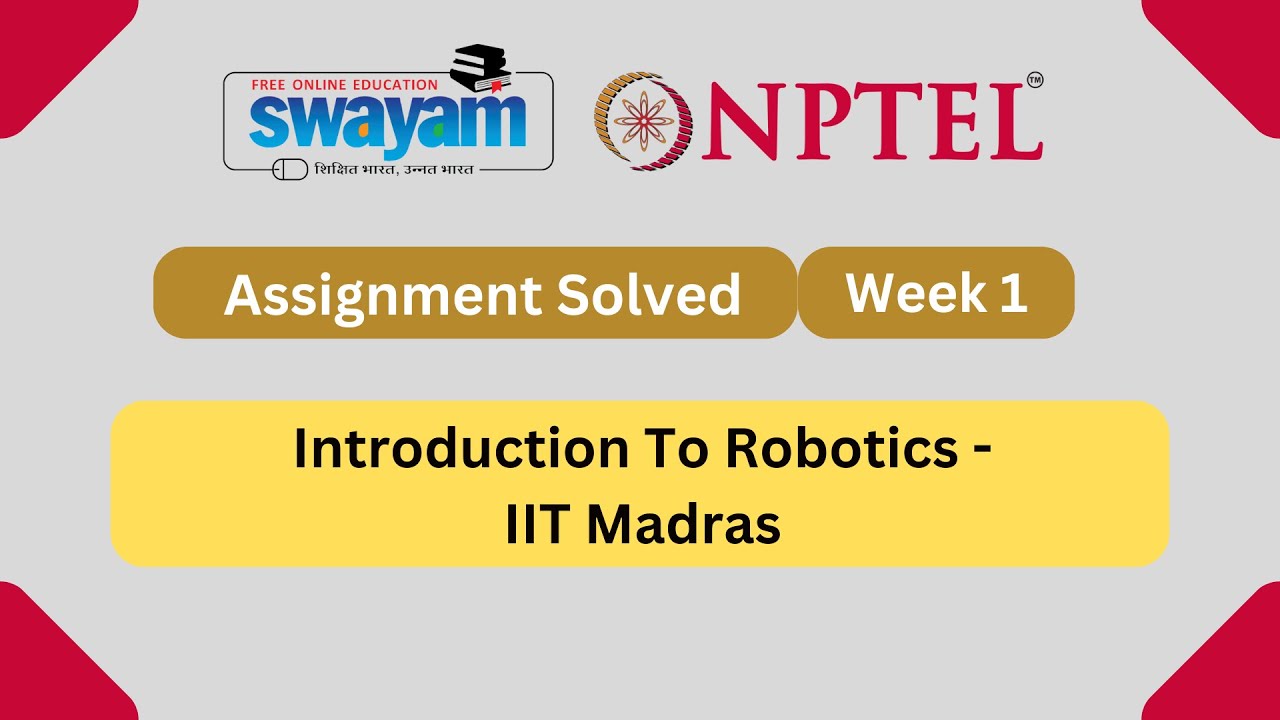 introduction to robotics nptel assignment answers