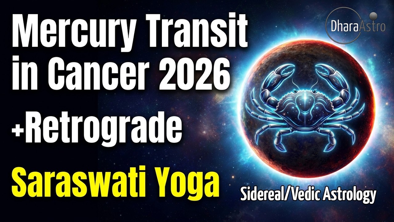 Mercury in Cancer 2026 + Retrograde | All 12 Signs | Saraswati Yoga | Vedic Astrology