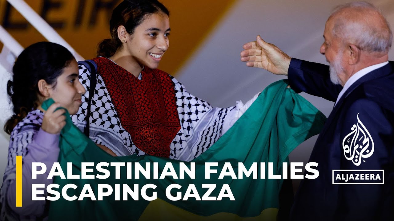 عائلات فلسطينية هربت من القصف الإسرائيلي على غزة تلتقي بعائلاتها في البرازيل