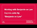 Julia Ng: Benjamin on Law