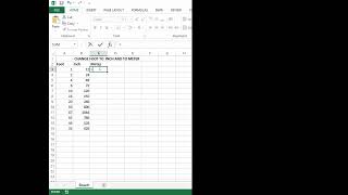 Convert Feet to Inches & Meters in Excel | Easy CONVERT Formula Tutorial screenshot 1