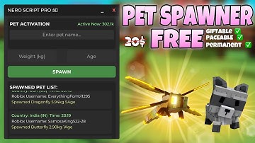 [FREE] 🦖 PET SPAWNER 🦖 | GROW A GARDEN | 20$ to FREE | NEW SCRIPT 2025 LATEST PET SPAWNER PET