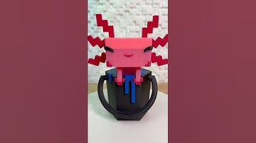 3d printed Minecraft  Axolotl #minecraft #axolotl #3dprinting #bambulab #3dprinter #3d #fyp ￼