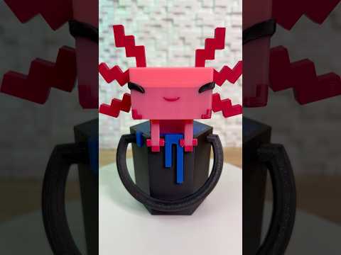3d printed Minecraft Axolotl #minecraft #axolotl #3dprinting #bambulab #3dprinter #3d #fyp 
