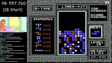 NES TETRIS | B TYPE 18-4 COMPLETED