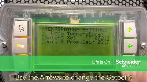 Configuring Uniflair Cooling Set Point via Display | Schneider Electric Support
