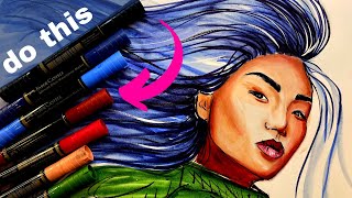 MIXED MEDIA Art for BEGINNERS: 3 Tips to Make WATERCOLOR MARKERS Behave!!