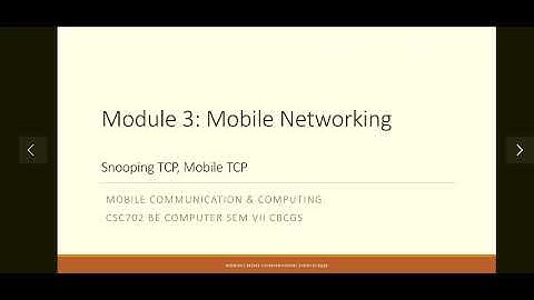 Lec28_Snooping TCP & Mobile TCP