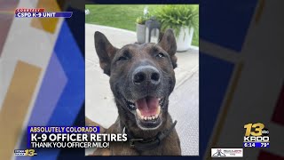 Colorado Springs Police Department celebrates retirement of K9 Milo
