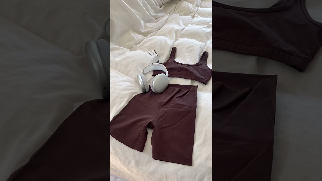 try on my new workout set 🤎🤎 