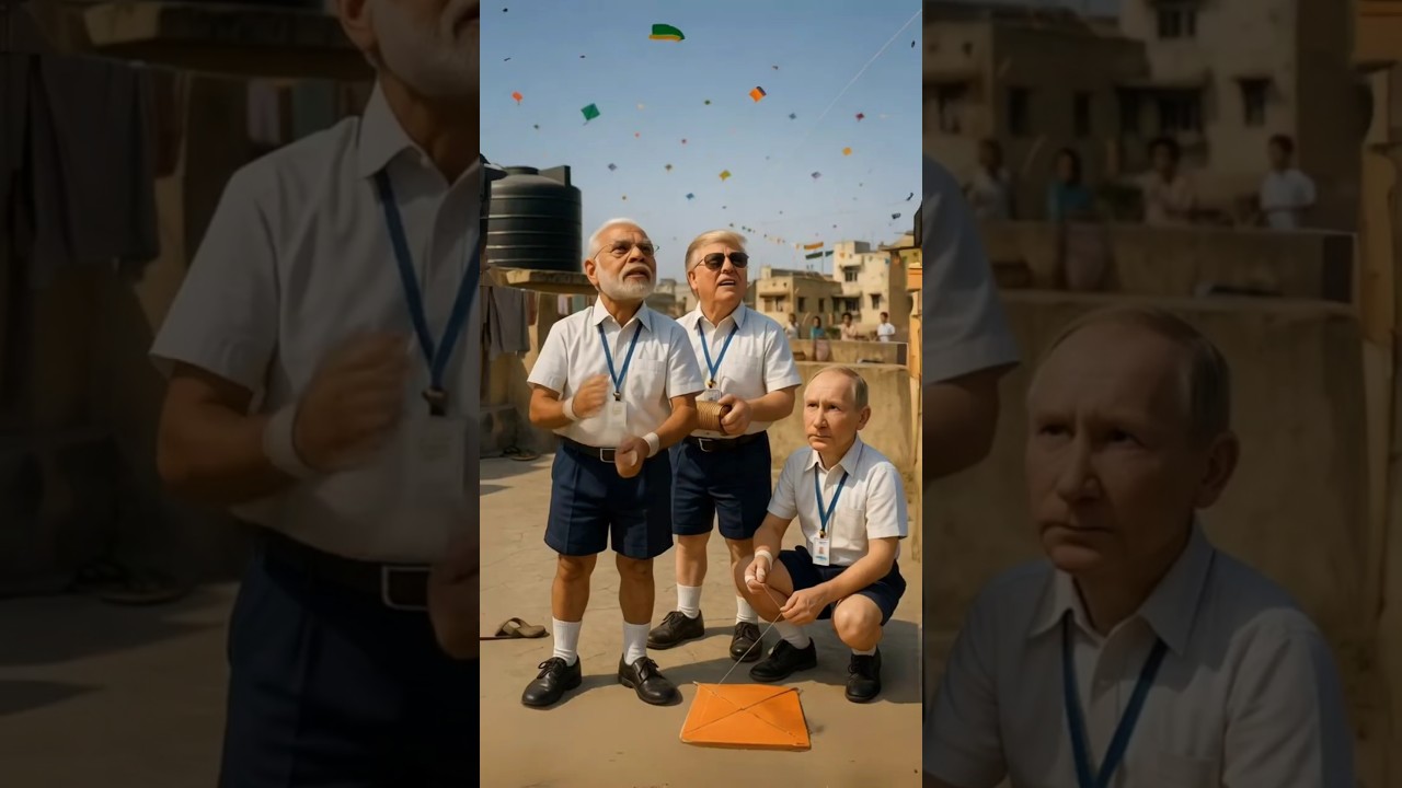 Modi vs Shehbaz Sharif | Ultimate Kite Battle 🪁 | Trump Putin vs Imran Nawaz | #shorts #modi #funny